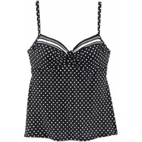 LASCANA Top de tankini negro / blanco