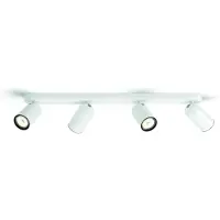 Philips myLiving, foco empotrable de techo o pared, modelo Pongee, pack de 4 unidades, focos, casquillo GU10, 4 bombillas, tecnología LED, 220-240 V, color blanco