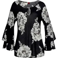 LASCANA Blusa negro / blanco