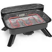 Princess 112252, 2000 W, Parrilla, Eléctrica + carbón, 200 °C, para 8 personas, 440 x 285 mm