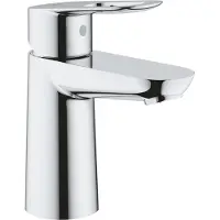 GROHE Grifo monomando de pie para lavabo, modelo LOOP "S", sin kit de desagüe, acabado cromado