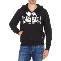 Lonsdale Sudadera con cremallera 'Krafty' negro / blanco