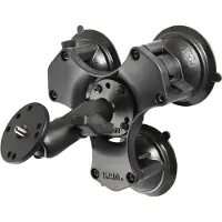 RAM Rammount Triple Ventosas 3.3" Base Redonda 1/4"