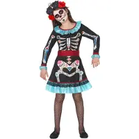 Atosa Disfraz De Niña Colorful Skeleton