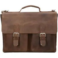 Leonhard heyden Salisbury Maletín Piel natural 39 cm Compartimento para el portátil marrón