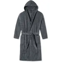 Schiesser Albornoz largo gris oscuro