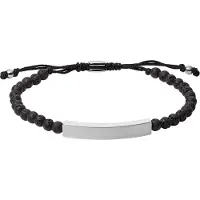 Fossil Pulsera negro / plata