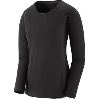 Patagonia - Women's Cap Midweight Crew - Ropa interior fibra sintética size L, negro
