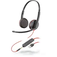 HP Auriculares Poly Blackwire C3225 con microfono y control de llamada Poly