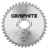 Graphite Hoja de sierra Widia, 180 x 30 mm, 40 dientes