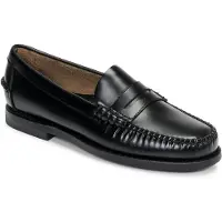 Sebago para mujer. 7001530 Mocasines de Piel Clásicos Dan negro (36), Plano, 1 a 3cm, Ninguno, Casual, Fiesta, outlet 2026.