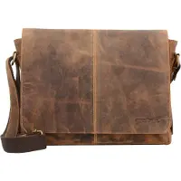 Greenburry Vintage Maletín Mensajero Piel natural 33 cm marrón