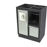 HBM Cubo de basura y soporte de papel para equipos de taller
