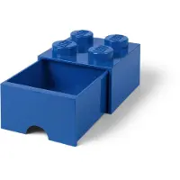 LEGO Ladrillo de almacenamiento azul de 4 espigas con cajón
