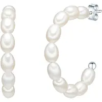 Valero Pearls Pendientes plata / blanco perla