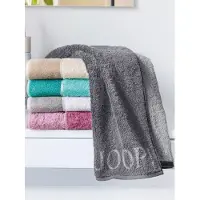 JOOP! Toalla de ducha 'Doubleface' gris / gris oscuro