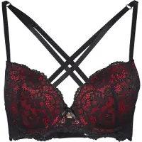 LASCANA Sujetador rojo / negro
