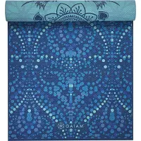 Gaiam - 6 mm Premium Reversible Yoga Mat - Esterilla de yoga size 61 x 173 x 0,6 cm, azul
