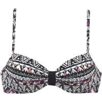 LASCANA Top de bikini 'Wire' negro / blanco