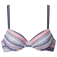 s.Oliver Top de bikini marino / turquesa / rosa claro / blanco