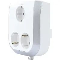 REV , regleta de enchufes con multiplicador de corriente para 3 enchufes