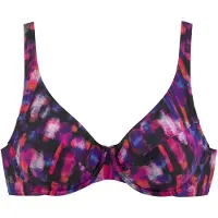 LASCANA Top de bikini lila oscuro / rosa / negro