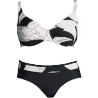 LASCANA Bikini negro / blanco