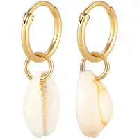 Elli Pendientes oro / blanco natural
