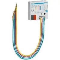 Hager , módulo de entrada binaria de 4 canales, montaje empotrado, compatible con KNX, modelo TXB304