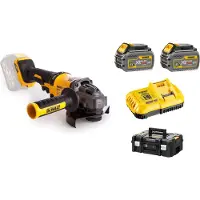 DeWalt DCG414T2-QW, 9000 revoluciones por minuto, 12,5 cm, Batería, 6 Ah, 2,9 kg
