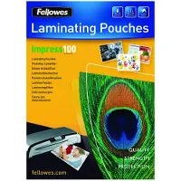 Fellowes Papel A3 Glossy 100 Micron Laminating Pouch 100 Pack