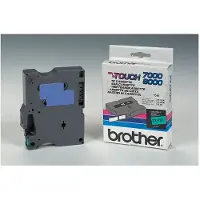 Brother TX-731 cinta negro sobre verde 12 mm (original)
