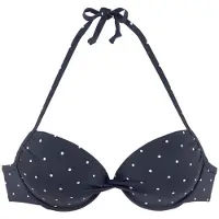 LASCANA Top de bikini navy / blanco