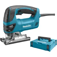 Makita Sierra de calar pendular 4350 FCTJ 720 W + Juego de 6 hojas de sierra + Maletín MAKPAC