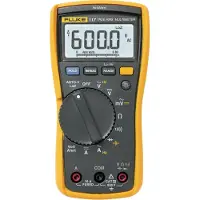 Fluke 117 EUR: Multímetro digital de precisión para medir corriente alterna (AC) y continua (DC), con 6000 dígitos y medición de valor eficaz real. Número de modelo: 2583647