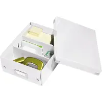 Leitz 6057 WOW caja de clasificación pequeña blanca metalizada