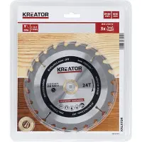 Kreator 1. Disco de sierra circular, 185 mm, 2,2 mm de grosor, 24 dientes, con un orificio de 30 mm