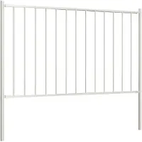 vidaXL : Panel de valla Woerden con postes de acero, 1,7 x 1,25 m, color blanco