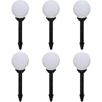 vidaXL Juego de 6 luces LED de 20 cm con estaca para jardín