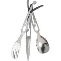 Baladeo - Basecamp Cutlery Set gris/negro