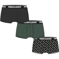 Urban Classics Calzoncillo boxer verde oscuro / negro / blanco