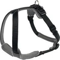 Hunter - Harness Neoprene - Arnés para perro size Bauchumfang 72-91 cm - Halsumfang 65 cm, negro/gris