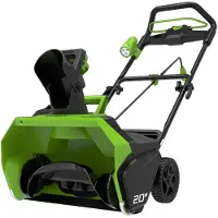 Greenworks Quitanieves eléctrico sin escobillas, modelo GD40ST, 2600007, sin batería de 40V