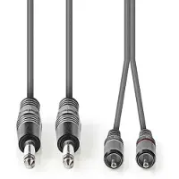 Nedis Cable De Audio Estéreo Coth23320gy30 M-2x Rca M Niquelado 2x 6.35mm 3 M