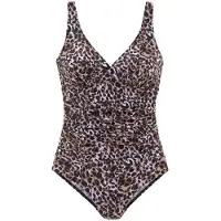 LASCANA Traje de baño marrón / negro / blanco