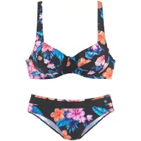 LASCANA Bikini azul / naranja / rosa / negro