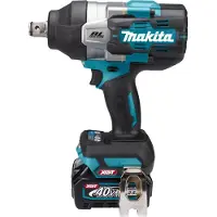 Makita Llave de impacto inalámbrica sin escobillas TW001GD201, 40 V, 1800 Nm, 2 baterías, capacidad de batería de 2,50 Ah, con maletín