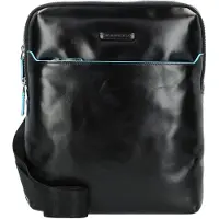 Piquadro Blue Square Bolsa de hombro Piel natural 26 cm negro