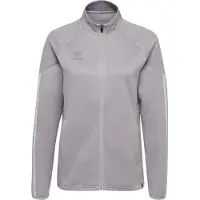 Hummel Sudadera con cremallera deportiva 'Cima' gris / blanco