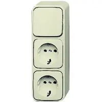 Busch-Jaeger 2601/6/2300/2 EAP, tipo F, 2P+E, color beige, 250 V, 16 A, 63 mm